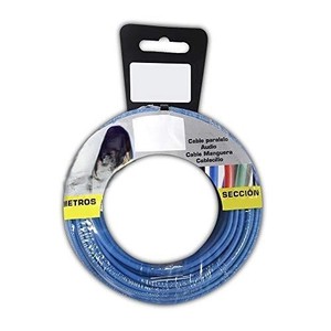 Enrouleur de câble H07Z1-K 2,50 mm bleu, 15 m, idéal pour les installations électriques et les connexions sécurisées dans divers environnements. - Product Image 1