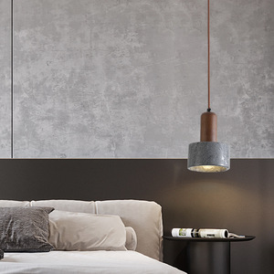 Lámpara de Techo Moderna de Estilo Nórdico Wabi-Sabi, Piedra Natural, Madera Maciza, Creativa y Personalizada, para Dormitorio o Sala de Estar - Product Image 2