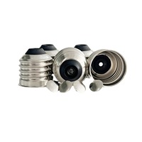 Base de lampe E27 en aluminium nickelé sans soudure, résistante aux hautes températures, haute puissance, à vis, pour ampoule E27