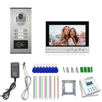 Caméra d'Interphone Vidéo Wi-Fi avec Moniteur 7 Pouces, Vision Nocturne Couleur, Connexion Filaire et Fonctionnalités de Déverrouillage par Identification pour Appartement