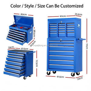 Armoire de rangement d'outils en métal robuste en acier avec 6 tiroirs, revêtement en poudre, personnalisable OEM, garantie de 3 ans pour <span class=keywords><strong>garage</strong></span> et atelier - Product Image 6