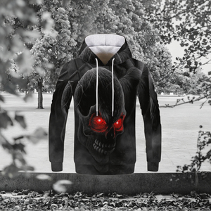 Sudaderas con Capucha de Otoño para Hombre al por Mayor, con Estampado 3D de Calavera, Tejidas, con Bolsillo - Product Image 3