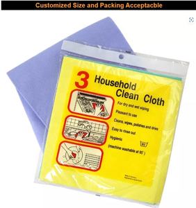 Super assorbente viscosa giallo non tessuto panno da cucina piatto tedesco pulizia Pano Multiuso pacchetto di vestiti gialli - Product Image 6