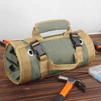 Kit d'outils d'électricien enroulable, sac de rangement portable pour réparations, multifonctionnel, matériel automobile, fermeture à glissière