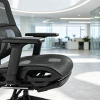 Chaise de bureau ergonomique moderne en maille personnalisable OEM avec appui-tête réglable, soutien lombaire, pivotante, pour bureau, maison et école