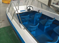 520cm afrique pas cher en fibre de verre 17ft 8 passagers Ride Open Simple bateau de pêche en fibre de verre avec moteur à essence hors-bord
