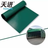 Tissu PVC 550 GSM tissé enduit pour auvent coulissant, abri industriel, couverture d'entrepôt temporaire, avec doublure d'usage intensif