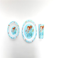 Bol blanc en acrylique, plat en polypropylène pour enfants, assiette chaude pour enfants