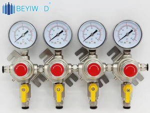 Karbon dioksit tankı için CGA-320 ile çift ölçer basınç regülatörü <span class=keywords><strong>CO2</strong></span> taslak bira tahliye vanası Kegerator regülatörü - Product Image 4