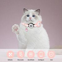 Collier de sécurité réglable pour chat et chien avec QR code intelligent pour profil en ligne et contact d'urgence – Étiquette d'identification pour animaux de compagnie