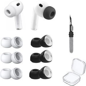 <span class=keywords><strong>3</strong></span> paires d'<span class=keywords><strong>embouts</strong></span> d'écouteurs en silicone écologiques pour Air Pods Pro <span class=keywords><strong>3</strong></span>, taille standard, boîte d'emballage, stylo de nettoyage, imperméable, respirant - Product Image 1