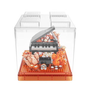 PinZhiXing Fleurs et instruments de musique Piano Guitare Jazz Sax Blocs de construction Ensembles Cadeaux de Noël Articles - Product Image 2