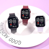 Reloj Digital Cuadrado Pequeño de Fábrica, Alto Valor de Color, para Estudiantes y Mujeres, Luminoso, Simple, Moderno, Reloj Electrónico LED