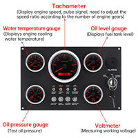 Voiture Marine Bateau DC12V/24V Moteur Jauge Instrument Meter Panel Diesel Engine Panel