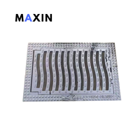 Grille de caniveau en fonte ductile MAXIN MX100030 EN124 D400 certifiée CE, surface en bitume noir, sécurité routière, vente directe usine Chine