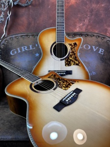 Guitarra Acústica Cutaway GA de 41 Pulgadas con Tapa de Abeto Sólido y Fondo y Laterales de Arce, Color Vintage Sunset, Guitarra Folk para Interpretación Musical con Logo - Product Image 6