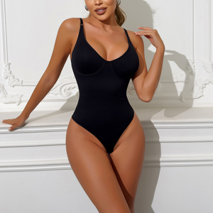 Modelli caldi da donna tuta Shapewear con scollo a <span class=keywords><strong>V</strong></span> in vita corsetto in tessuto di Nylon taglia 3XL modelli giornalieri estivi - Product Image 5