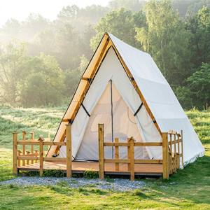Tente de safari de luxe imperméable et robuste en toile avec salle de bain intégrée pour complexe hôtelier en plein air - Product Image 6