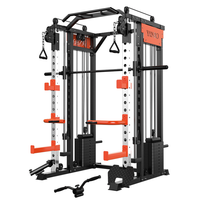 Rack de Potencia Multifuncional con Cable Crossover para Gimnasio en Casa, Rack de Sentadillas con Doble Torre de Pesas, Equipo de Entrenamiento de Fuerza