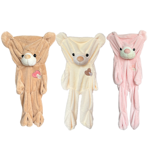 Prodotti di Tendenza: Orsacchiotto di Peluche 'Sweet Love Hug' con Rivestimento in Pelle, Regalo di Compleanno per Bambini - Product Image 1