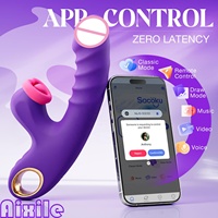 Vibrador de Conejo con Estimulación del Punto G y Movimiento de Empuje, Juguetes Sexuales para Mujeres, Juguetes Sexuales para Parejas con Simulación de Lamido de Corazón, Vibrador Sexual Femenino