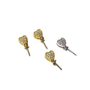 31406 Accessoires en perles DIY, pendentif en argent pur S925 avec perles de 10-13 mm, support vide, pendentif or/argent, pendentifs en diamant, breloques - Product Image 4