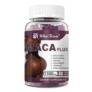 Maca akar daya gummies organik lebih besar fuller butt meningkatkan suplemen sehat meningkatkan energi hip gummies