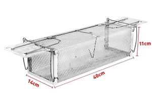 Cage piège à souris en métal, facile à installer, réutilisable, pour capture vivante, adaptée à l'élevage et aux animaux de compagnie - Product Image 3