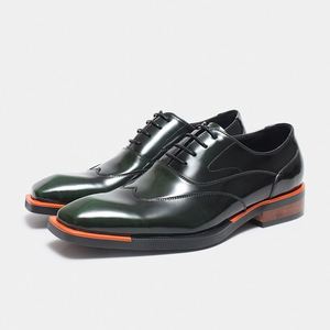 High-End Men's Black Coffee Leather Dress <b>Shoes</b> Customizable Casual for Elegant Autumn Occasions with <b>Height</b> <b>Increasing</b> Feature - Product Image 6