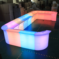 Comptoirs de bar commerciaux éclairés par LED, aspect élégant, produits rotomoulés