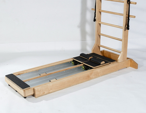 Équipement de formation professionnel Pilates Reformer en bois avec échelle bidirectionnelle Pilates Reformer pour studio de yoga - Product Image 5