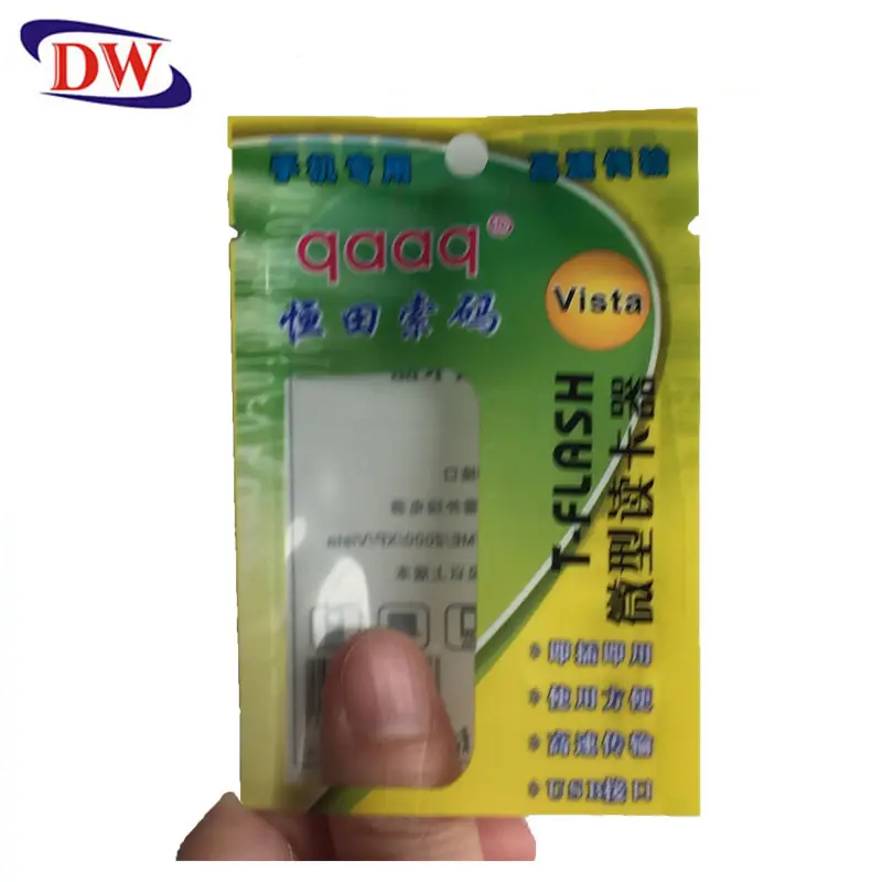 transparent window laminated hanging hole mobil phone usb cable electronic products packaging plastic polybag
