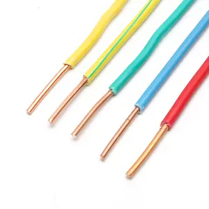 Hot 1.5mm 2.5mm 4mm 6mm 10mm Single Core Copper Pvc House Wiring Electrical Cable And Wire Price Building Wire