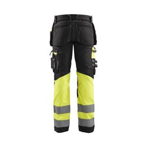 BLAKLADER - 179413709933D120 Hi-Vis <b>trousers</b> with <b>stretch</b> <b>Black</b>/Yellow - EAN 7330509767481 HI-VIS WORKWEAR - Product Image 2
