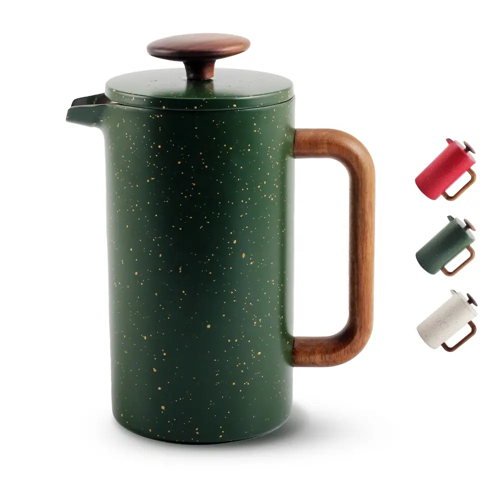 Coffee Plunger Pot Brewer e Maker para serviço individual, aço inoxidável French Press