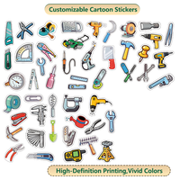 Honli – Nouveaux autocollants mignons en PVC découpé, 49 pièces, motifs de dessins animés, étanches, pour enfants, cadeau, boîte à outils, ordinateur portable, scrapbooking – Fabriqué en Chine