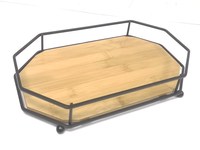 Panier de rangement multifonctionnel en verre pour salle de bain et salon