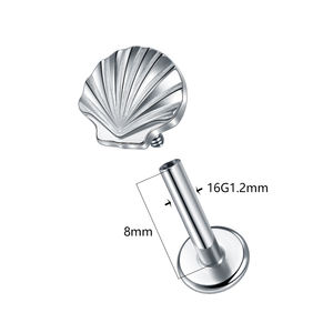 Titane Mini coquille boucles d'oreilles pour femmes adolescentes coquillage Cartilage boucle d'oreille Fine mignon été plage anniversaire bijoux cadeaux - Product Image 3