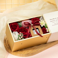 Vente en gros de bougies votives de luxe en cire de soja parfumée à la rose Ensemble de fleurs non immortelles faites à la main pour les mariages et les vacances Logo personnalisé
