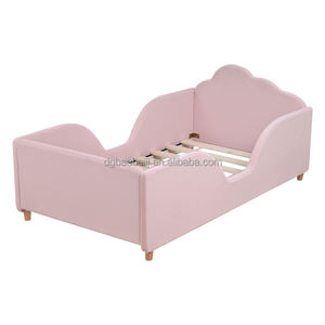 Letto singolo rosa per bambini, morbido e versatile, con funzione anti-danno, personalizzabile OEM, all'ingrosso, per cameretta - Product Image 1