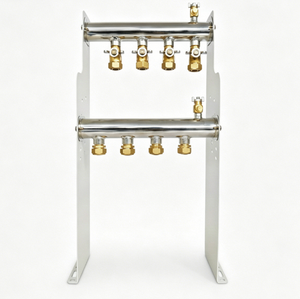 Colector de Agua Caliente GHTECH GHNOR-4p de 4 Circuitos para Sistema de Calefacción Hidrónica por Suelo Radiante, Separador de Agua - Product Image 1