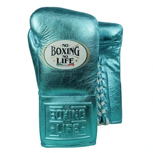 Fighting Gear Genuine Leather Non-Slip Lightweight Moisture Wicking No Boxing No Life Training & Sparring MMA Boxing <b>Gloves</b> - Product Image 1