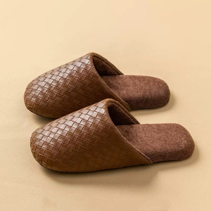 Pantuflas <span class=keywords><strong>de</strong></span> Interior para Hombre y Mujer, <span class=keywords><strong>de</strong></span> Piel Sintética, Silenciosas, Antideslizantes, para el Hogar - Product Image 6
