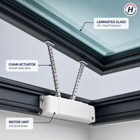 Fenêtres à persiennes insonorisées sur mesure au design moderne, fenêtres pliantes à double vitrage en alliage d'aluminium, garantie 5 ans