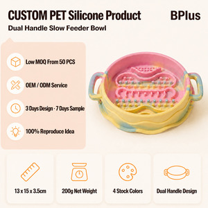 Bol pour animaux de compagnie <span class=keywords><strong>en</strong></span> silicone écologique à alimentation lente, réutilisable, lavable, longue durée de vie, pour chiens et chats, vente <span class=keywords><strong>en</strong></span> gros transfrontalière - Product Image 1