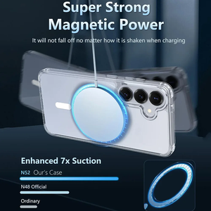 Étui magnétique en acrylique transparent de luxe pour <span class=keywords><strong>Samsung</strong></span> S25 Edge S24 S23 S22 S21 <span class=keywords><strong>FE</strong></span> Ultra Plus A56 A36 A16 A26 A06 A55 A35 A15 A05 A56 - Product Image 3