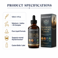 Gouttes liquides de soutien de la thyroïde OEM ODM sous marque privée 120ml – Complément alimentaire avec étiquette de bouteille personnalisée