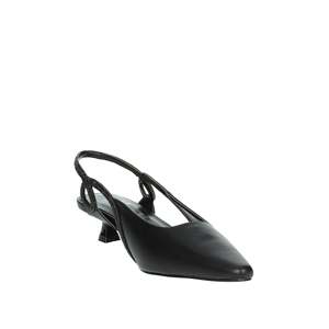 Braccialini Women's Slingback <b>Pump</b> <b>Black</b> Pointed Toe Low Heel - Product Image 5