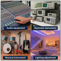 Yüksek Hassasiyetli 9mm Mini Stereo Potansiyometre C10k C50k 1k 10k 100k 250k 400k 500k Ohm Ses Çift Döner Potansiyometre Gitar
