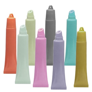 Tube de baume à lèvres rose personnalisé, tube de luxe à presser, 10-30 ml, tubes à lèvres en plastique à presser, conteneur vide avec bouchon rabattable - Product Image 5